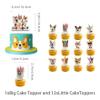 Corgi Birthday Party Decorations Backdrop Banner Photography Background Cute Corgi Theme Banner Balloons Cake Toppers Cupcake Toppers Pet Party Kit For Corgi Dog Birthday Party Supplies Decor view 4