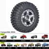 4PCS Metal Wheel Hub Rubber Tires for AXIAL SCX24 AXI00006 AXI90081 AXI00002 AXI00001 1/24 Mini RC Model Car Crawler (silver2) view 4