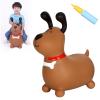 INPANY Bouncy Brown Dog Horse Hopper for Toddlers - Bouncing Horse Hopper, Ride on Animal Toys for Girls Boys, Inflatable Riding Gifts- (Include Pump) view 1