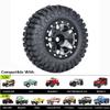 1.0 Beadlock Wheels and Tires 4PCS Metal Wheel Hub Rubber Tires for 1/24 RC Model Car Crawler AXIAL SCX24 AXI00006 AXI90081 AXI00002 AXI00001 (black2) view 4