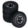 1.0 Beadlock Wheels and Tires 4PCS Metal Wheel Hub Rubber Tires for 1/24 RC Model Car Crawler AXIAL SCX24 AXI00006 AXI90081 AXI00002 AXI00001(black1) view 1