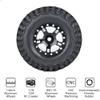 1.0 Beadlock Wheels and Tires 4PCS Metal Wheel Hub Rubber Tires for 1/24 RC Model Car Crawler AXIAL SCX24 AXI00006 AXI90081 AXI00002 AXI00001(black1) view 3