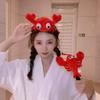 Zerodeko 2Pcs Lobster and Crab Headband lobster headband crab masquerade Under The Sea Theme Party Favors hat role play outfits Crayfish Hair Band fabric apparel cute 3d view 2