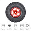 1.0 Beadlock Wheels and Tires 4PCS Metal Wheel Hub Rubber Tires for 1/24 RC Model Car Crawler AXIAL SCX24 AXI00006 AXI90081 AXI00002 AXI00001(red1) view 3