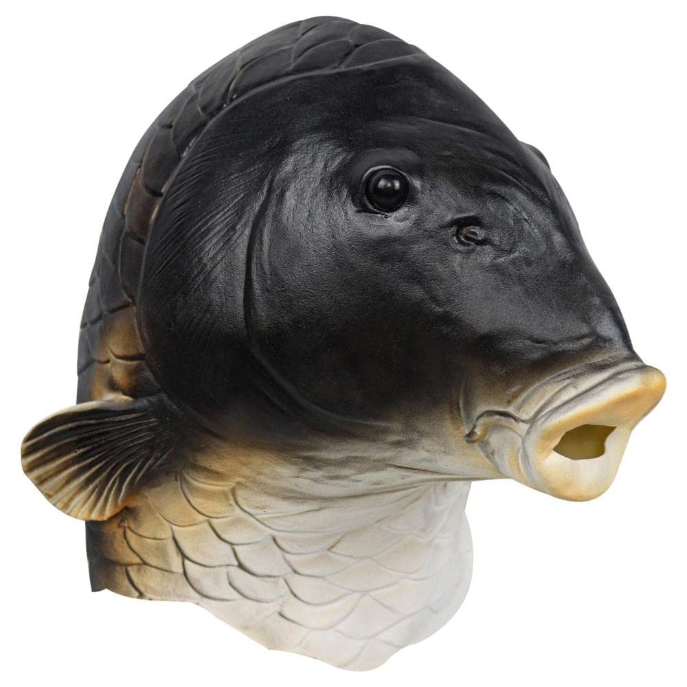 Realistic Fish Mask Scary Latex Animal Mask Creepy Halloween Full Head Mask for Men Women Halloween Costplay Party Props