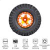 4PCS Metal Wheel Hub Rubber Tires for AXIAL SCX24 AXI00006 AXI90081 AXI00002 AXI00001 1/24 Mini RC Model Car Crawler (orange1) view 3