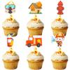 Gyufise 36Pcs Fireman Fire Truck Cupcake Toppers Fire Department Engine Rescue Cake Decorations for Baby Shower Birthday Party Cake Decorations Supplies view 1