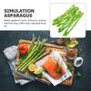 CLISPEED 10pcs Fake Asparagus: Lifelike Artificial Asparagus Stalks for Home Decoration Realistic Green Simulation Asparagus Model Display Prop for Kitchen, Dining Room, Garden Decor view 2
