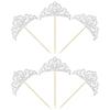 Gyufise 24Pcs Silver Princess Crown Cupcake Toppers Glitter Princess Cake Pick Decorations for Wedding Girl Birthday Baby Shower Party Decorations view 3