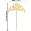 Gyufise 24Pcs Gold Princess Crown Cupcake Toppers Glitter Princess Cake Pick Decorations for Wedding Girl Birthday Baby Shower Party Decorations view 2