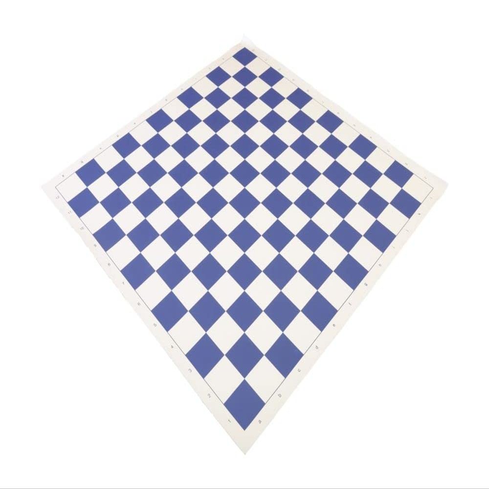 The House of Staunton Vinyl Regulation Tournament Chess Board - 12 x 12 Squares - 2.25" Squares (Navy)