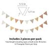 3.93 Feet Triangle Flag Banner Bunting Pennant for Kids Teepee Tent,Party and Room Decoration,10 Pcs single Sided Cotton Fabric FlagChildren's room decoration of baby's room*2 Strip Pack view 2