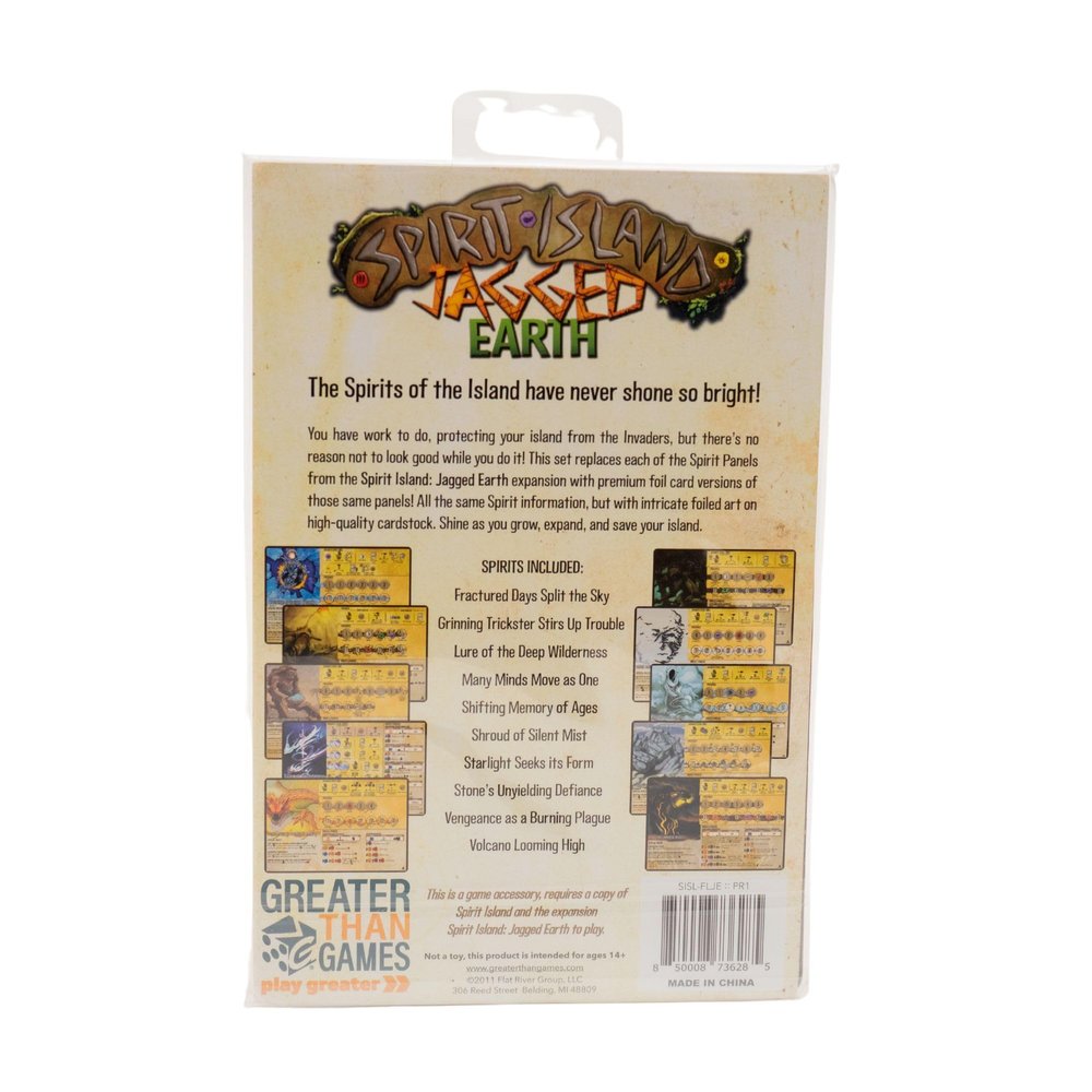 Greater Than Games | Spirit Island: Jagged Earth - Foil Panels | Cooperative Strategy Board Game Accessory | Premium Component Upgrade