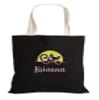 Personalization Universe Embroidered Black Cat Halloween Tote Bag, Customizable with Name, 100% Cotton, Ideal for Trick or Treat view 1