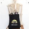 Personalization Universe Embroidered Black Cat Halloween Tote Bag, Customizable with Name, 100% Cotton, Ideal for Trick or Treat view 2
