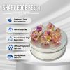 Sages Portal Enchanted Flowers DND Dice Set Resin Sharp Edge Polyhedral Dice for Dungeons and Dragons Pathfinder TTRPG (Purple Flower) view 2