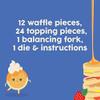 Ridley's Games: Waffle Topple | Fun Food Balancing Game for All Ages | Game for 2+ Players with 15 Minute Playtime for Ages 6+ | Don't let The Stack Fall Over! view 3