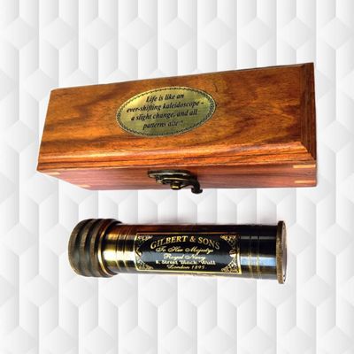 MUSKAN NAUTICAL STORE Antique Kaleidoscope Brass Working Kaleidoscope Colorful Pattern Best Vintage Gift Classic Kaleidoscope Creative Gift Kaleidoscope