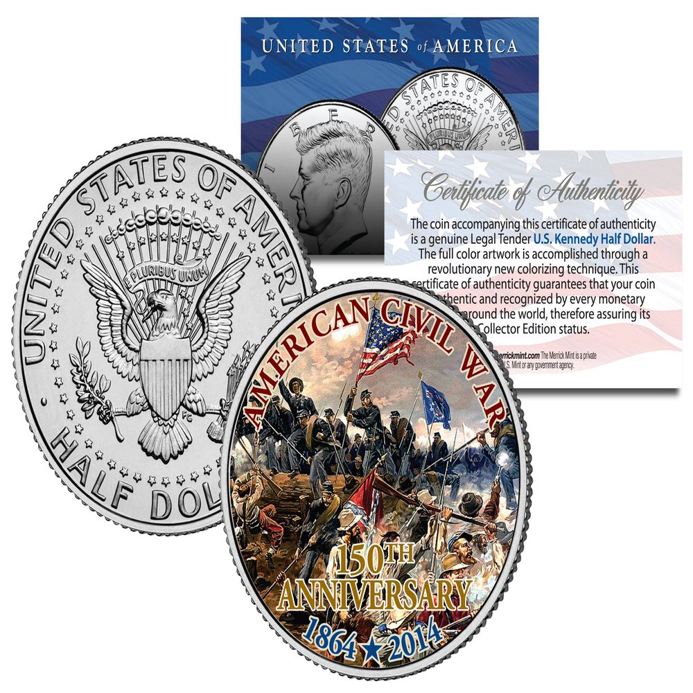 American Civil WAR - 150th Anniversary Battle of Spotsylvania JFK Half Dollar U.S. Coin