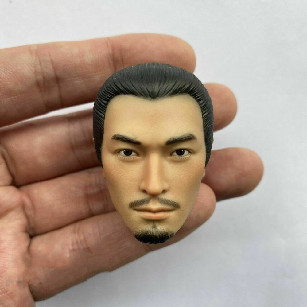 1/6 Scale Male Head Sculpt, Ming Dynasty Guard Ancient Soldier Head Carved for 12inch Action Figure Doll Collection (D)