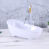 Doll Bathroom Set Electric Doll Bathtub House Furnisher Wood mini Bathtub Miniature White Miniature House Playsets view 2