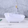 Doll Bathroom Set Electric Doll Bathtub House Furnisher Wood mini Bathtub Miniature White Miniature House Playsets view 3