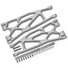 GPM 24Pc Set Upgrades Aluminium 6061-T6 Front/Rear Extended Lower Arms (Widemaxx #7895) for X-Maxx 8S (WideMaxx) RC Cars (Silver) view 1