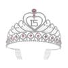 KALLORY Birthday Party Rhinestone Tiara Crown Headband Sweet 15 Birthday Accessories Girls Quinceanera Hairpiece 6.69X5.51X3.54In view 1
