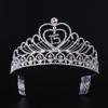 KALLORY Birthday Party Rhinestone Tiara Crown Headband Sweet 15 Birthday Accessories Girls Quinceanera Hairpiece 6.69X5.51X3.54In view 3