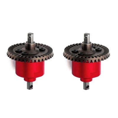 Greendhat 2Pcs All Metal Front Rear Differential for Traxxas Slash 4X4 VXL Stampede Rustler Remo HQ727 1/10 RC Car Upgrade Parts ( Color : Red )