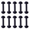 gtpartes 10Pcs Vintage Figure Leg Band Replacement Fit for Motu Original Series Action Figures Masters of The Universe Toy Leg Connector Sorting Stacking Toys Black Rubber view 1