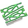GPM 24Pc Set Upgrades Aluminium 6061-T6 Front/Rear Extended Lower Arms (Widemaxx #7895) for X-Maxx 8S (WideMaxx) RC Cars (Green) view 1