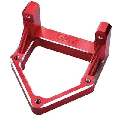 GPM 1Pc Set Upgrades Aluminum 7075-T6 Servo Mount for 1/10 4Wd Hammer Rey U4 Rock RacerLOS03030 RC Cars (red)