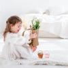 jojofuny Miniature Wicker Basket with Handle 2.75X1.96 Inch Small Rattan Basket for Dollhouse Decor Garden Flower Display Creative Photography Prop view 2