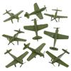 TimMee WW2 Fighter Ace Planes - OD Green 9pc Plastic Army Men Airplanes USA Made view 1