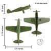 TimMee WW2 Fighter Ace Planes - OD Green 9pc Plastic Army Men Airplanes USA Made view 3