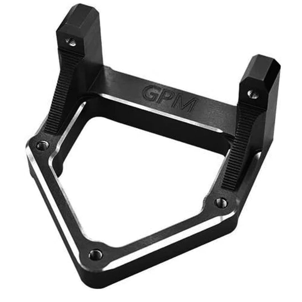 GPM 1Pc Set Upgrades Aluminum 7075-T6 Servo Mount for 1/10 4Wd Hammer Rey U4 Rock RacerLOS03030 RC Cars (Black)