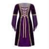 Sywiyi Kids Girls Medieval Princess Costume Retro Gown Dress Renaissance Robe for Halloween Cosplay Dress Up Purple 16 Years view 4