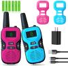 Walkie Talkies for Kids Rechargeable 2 Pack: Walkie-Talkies for Kid - Walky Talky for Kids - Long Range Outdoor, Hiking, Camping Toys for 3-12 Year Old Girls Boys Gifts Christmas Games view 1