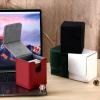 Yookeer 4 Pieces Leather Deck Card Boxes Cards Deck Game Box for Collectible Playing Card Box Compatible with MTG Commander(Black, White, Red, Green,Vertical) view 4