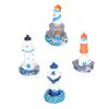 Yardwe 4pcs Micro Landscape Lighthouse Kitchen Mat Cushioned Mediterranean Lighthouse Mini Nautical Lighthouse Decoraciones para Salas De Casa Fairy Birthday Miniature Resin Doll House view 1