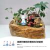 Yardwe 4pcs Micro Landscape Lighthouse Kitchen Mat Cushioned Mediterranean Lighthouse Mini Nautical Lighthouse Decoraciones para Salas De Casa Fairy Birthday Miniature Resin Doll House view 4