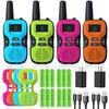 Walkie Talkies for Kids - Rechargeable 4 Pack: Walky Talky for Kids with Charger Battery - Walkie-Talkies Long Range Outdoor, Hiking, Camping Toys for 3-12 Year Old Girls Boys view 1