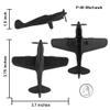 TimMee WW2 Fighter Ace Planes - Black 9pc Plastic Army Men Airplanes USA Made view 2