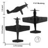 TimMee WW2 Fighter Ace Planes - Black 9pc Plastic Army Men Airplanes USA Made view 3