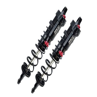 GPM Aluminum 6061-T6 Rear L-Shape Piggy Back (Built-In Piston Spring) Adjustable Spring Dampers 143Mm - 2Pc Set For TRAXXAS 1/8 4Wd Sledge Monster Truck-95076-4 (Black)