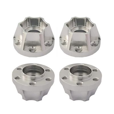 AMOGOT 4Pcs Metal RC Wheel Hubs Adapters 12mm Hex for 1.9inch 2.2inch Beadlock Wheel Rim Axial Scx10 Trx4 Wraith Gen7 Gen8 D90 CC01 1/11 RC Crawler S (12mm)
