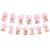1st Birthday Baby Photo Banner for Newborn to 12 Months, Monthly Milestone Photograph Bunting Garland, Monthly Photo Banner for Baby Boys Girls First Birthday Party Celebration Decoration (Pink view 1