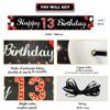 13th Birthday Yard Banner, Happy 13th Birthday Decoration for Girls Boys, Red Black 13 Year Old Birthday Yard Sign Backdrop, Thirteen Birthday Party Supplies Outdoor Indoor, Sturdy Fabric Vicycaty view 2