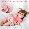 Aori Realistic Reborn Baby Doll Girls - 22 inches Real Life Newborn Baby Dolls, Adorable Lifelike Babies, Weighted Reborn Toddler Gifts Set for Kids Grandma view 3
